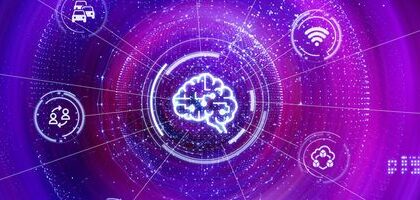 Illustration Of A Brain Surrounded By Different Circled Icons Against A Purple Background.jpg